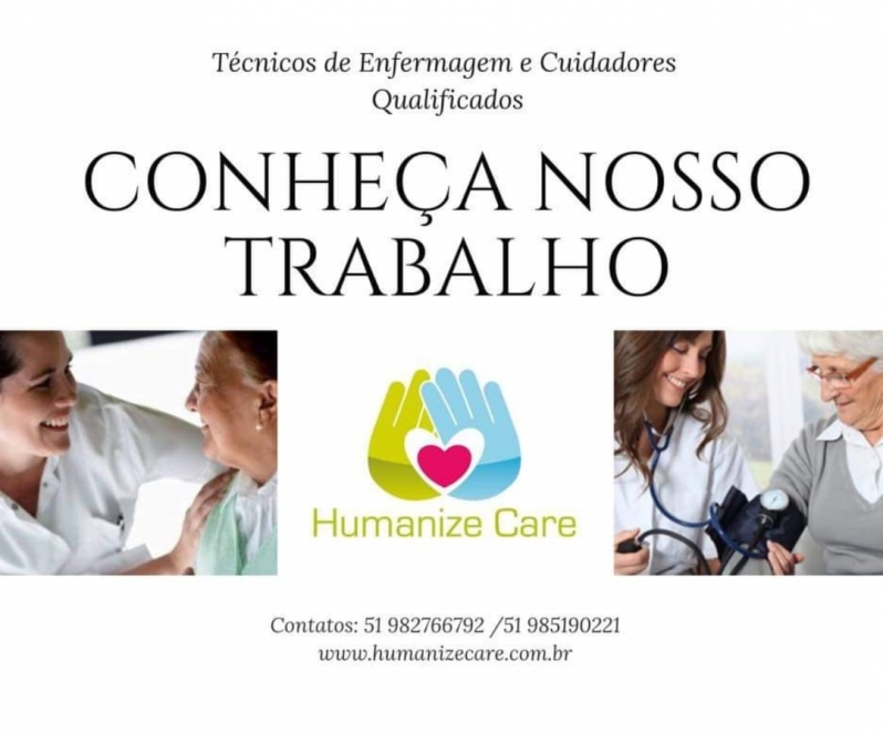 Enfermeira de Idosos Home Care Nova Cachoeirinha - Cuidador de Idosos Enfermeira
